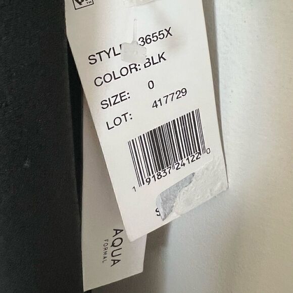 Aqua Black Exposed Back Halter Neck Evening Gown Dress - Picture 11 of 12